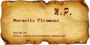 Moravitz Piramusz névjegykártya